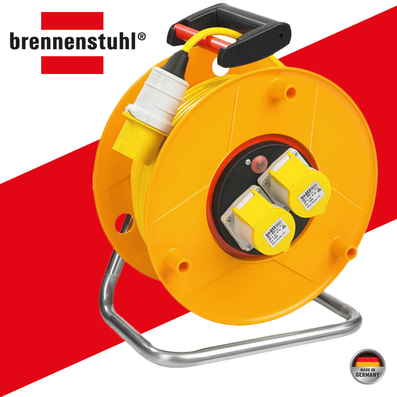 電線 拖轆 110～220V 3針頭 二位／三位 防水蘇 16A 連50米線長 德國 brennenstuhl 百能蘇 電線拖轆