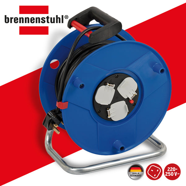 電線 拖轆 13A 220V 3芯線 三位 連 33～50米線長 德國 brennenstuhl 百能蘇 電線拖轆