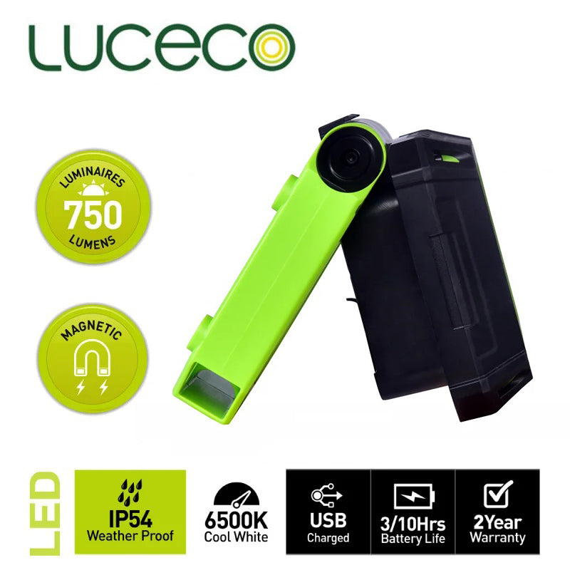 LED 工作燈 IP54 防護等級 USB 充電 帶小型磁石 英國 LUCECO 工作燈