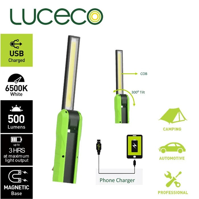 LED 工作燈 紫外線 300° 旋轉 磁鐵固定 連 5W 迷你電筒 英國 LUCECO 工作燈