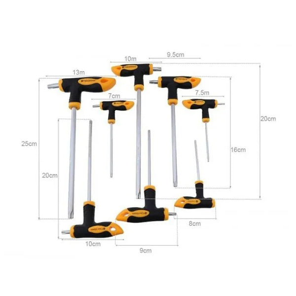 8支裝 2～10mm T柄 波頭匙套裝 TOLSEN 東森牌