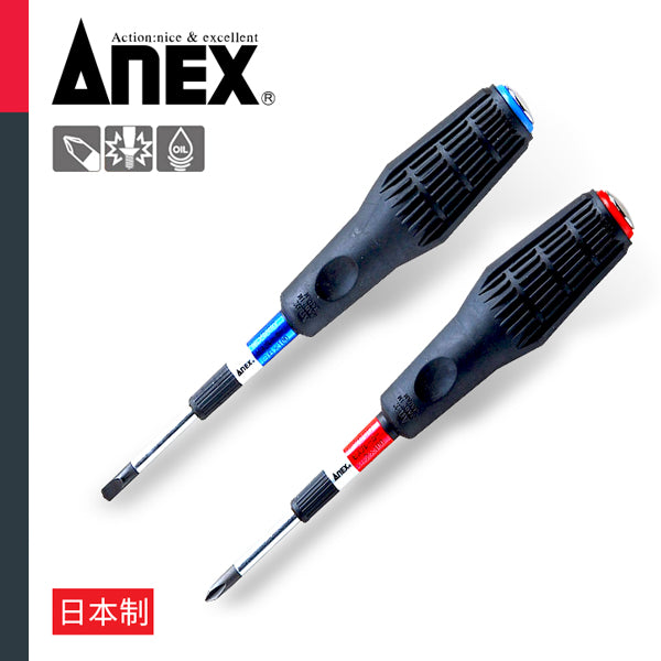 4～6吋 防滑膠柄 加硬批 日本 ANEX 安力士 型號 3900 絲批