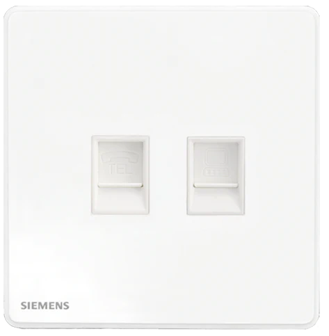 4色 插座 電腦＋電話  SIEMENS 西門子 DELTA® arina RJ11 電話插座 + RJ45 CAT6e 電腦插座