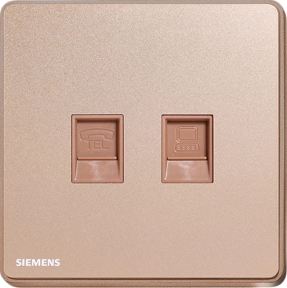 4色 插座 電腦＋電話  SIEMENS 西門子 DELTA® arina RJ11 電話插座 + RJ45 CAT6e 電腦插座