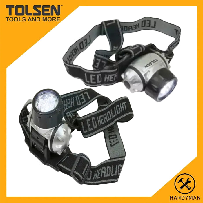 頭戴式 7粒LED 乾電燈 TOLSEN 東森牌