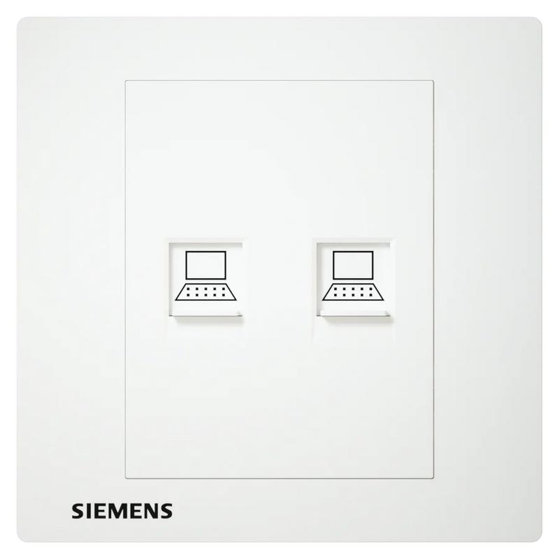 插座 適合高網速 CAT6 電腦插座 白色 單位/雙位 SIEMENS 西門子 DELTA® relfa RJ45 CAT6 電腦插座 - 3T 三行店