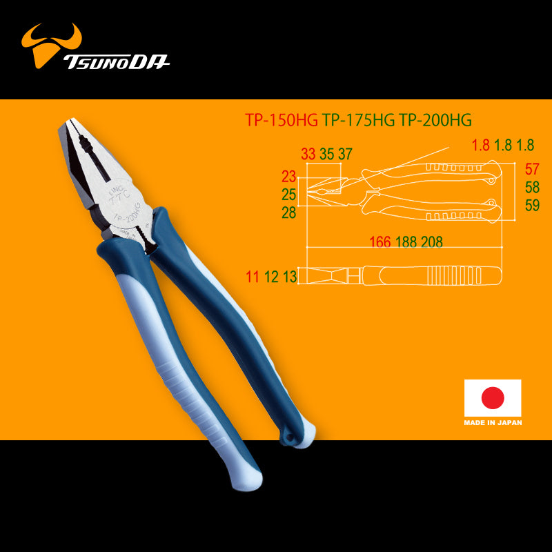  6～8吋 日本 TSUNODA "KING TTC" 平咀鉗