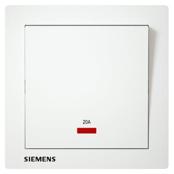 SIEMENS 西門子 DELTA® relfa 20A 單位雙極開關 (帶霓虹燈指示器) (白)