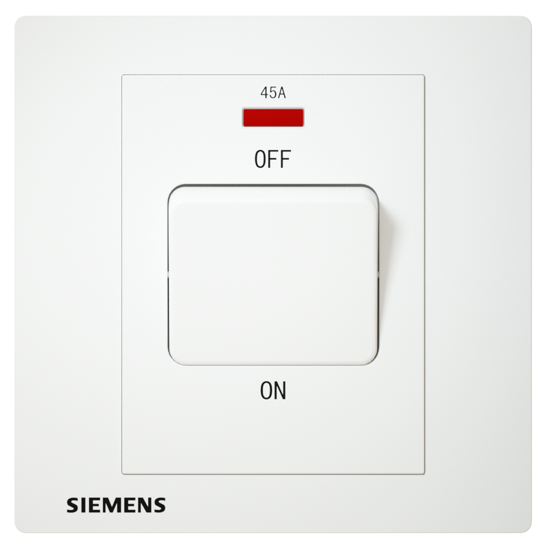 SIEMENS 西門子 DELTA® relfa  單位雙極開關 (帶霓虹燈指示器) (白)