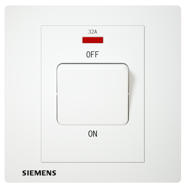 SIEMENS 西門子 DELTA® relfa  單位雙極開關 (帶霓虹燈指示器) (白)