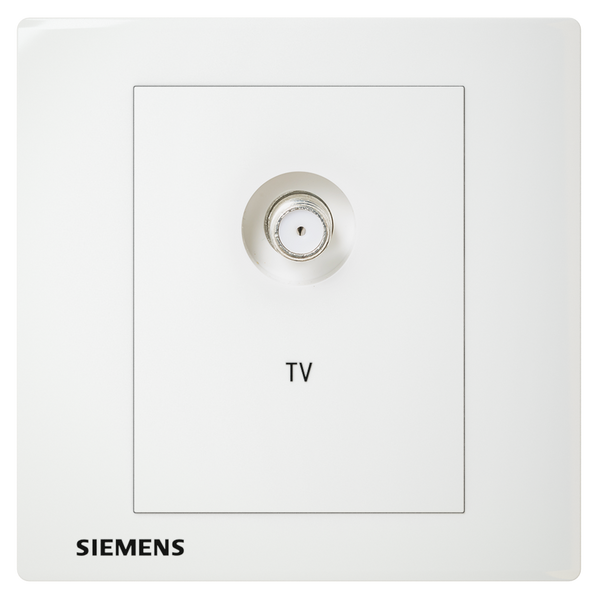 SIEMENS 西門子 DELTA® relfa 寬頻電視插座 + F型連線頭 (白)