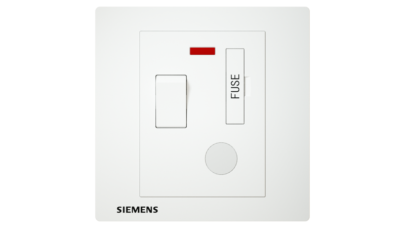 SIEMENS 西門子 DELTA® relfa 13A 雙極保險菲士接線蘇 (白)