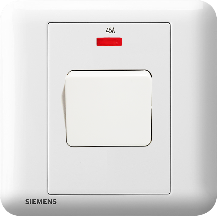 SIEMENS 西門子 DELTA® seata 45A 單位開關 (帶霓虹燈指示器)