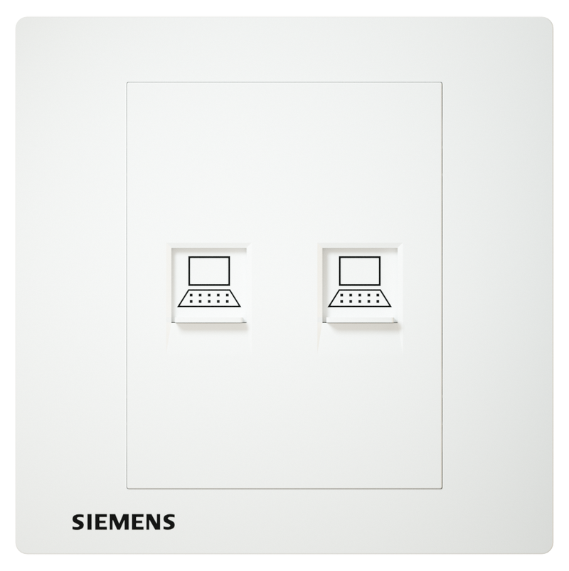 插座 高速 CAT5e 電腦插座 RJ45 白色 SIEMENS 西門子 DELTA® relfa - 3T 三行店