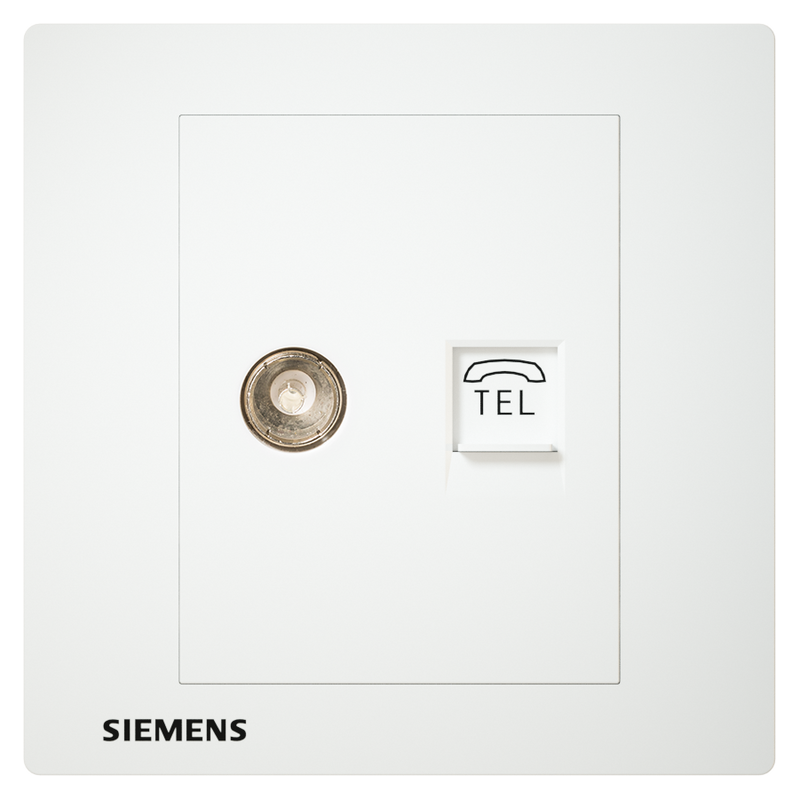 SIEMENS 西門子 DELTA® relfa 電視插座 5-850MHZ (白)