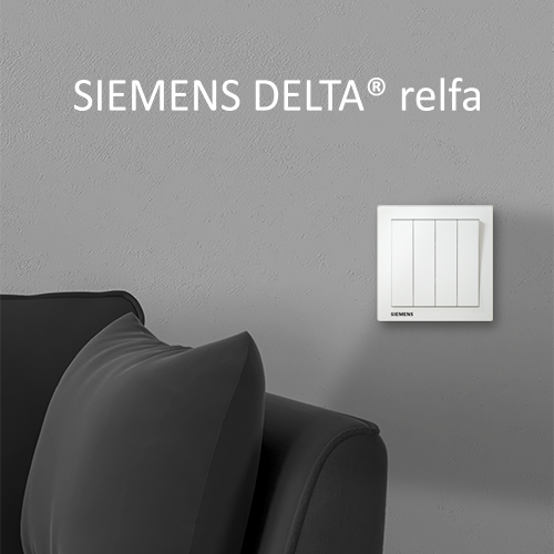 SIEMENS 西門子 DELTA® relfa 10AX 四位開關掣 (白)