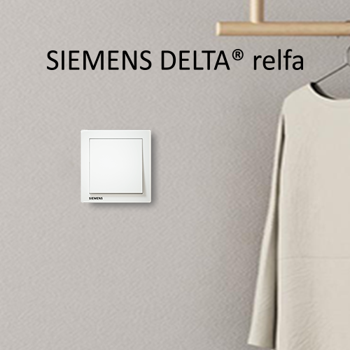 SIEMENS 西門子 DELTA® relfa 10AX 單位開關掣 (白)