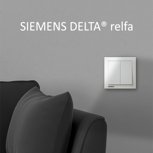 SIEMENS 西門子 DELTA® relfa 10AX 雙位開關掣 (白)