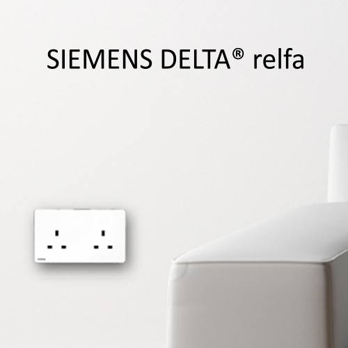 SIEMENS 西門子 DELTA® relfa 13A 雙位插座 (白)